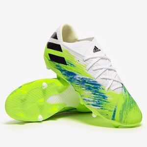 New! Adidas Nemeziz 19.2 Cleats – White & Lime Green Athletic Shoes (Men’s 11)